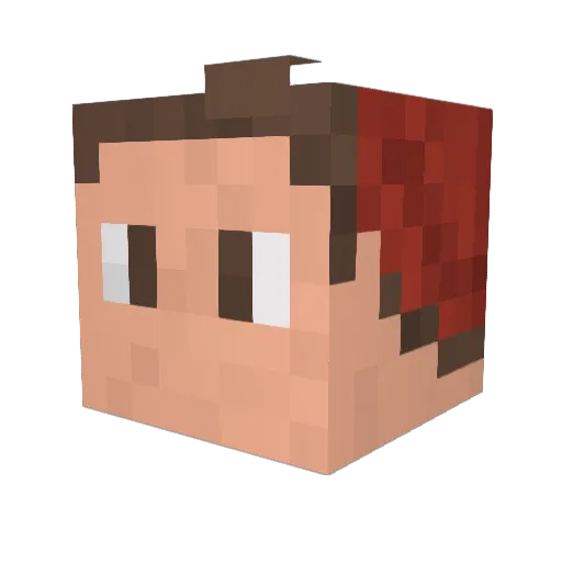 Semi_Epic Minecraft avatar head, 3D render