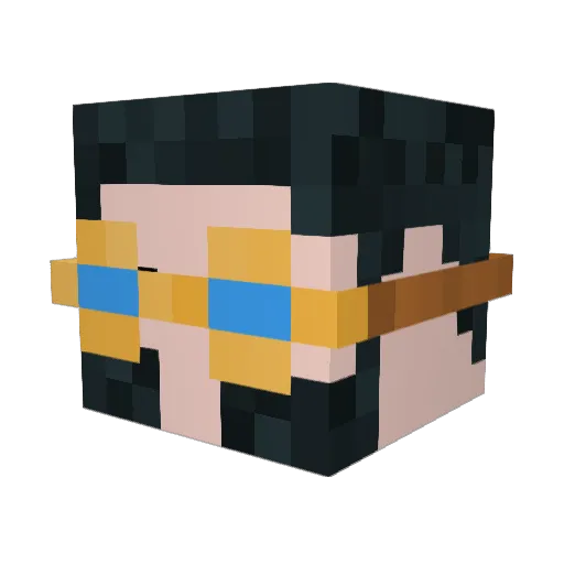 Semi_Useful Minecraft avatar head, 3D render