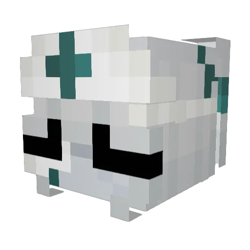 Semibee Minecraft avatar head, 3D render