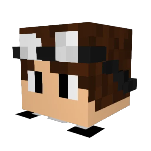 Semih1001 Minecraft avatar head, 3D render