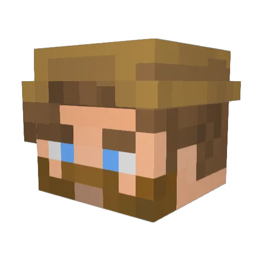 SemipermPotato Minecraft avatar head, 3D render