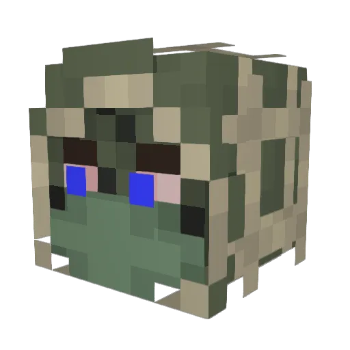 Semiron Minecraft avatar head, 3D render