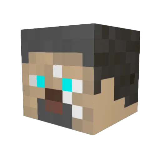 Semisolidbutter Minecraft avatar head, 3D render