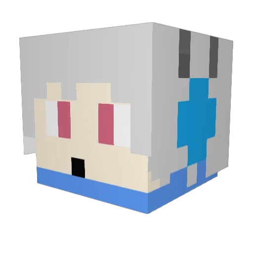 Semitro Minecraft avatar head, 3D render