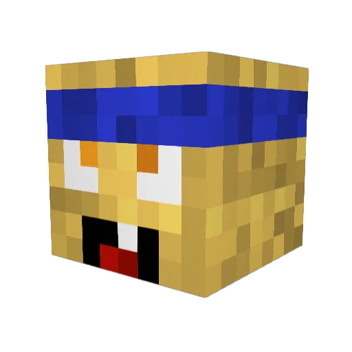 Seml Minecraft avatar head, 3D render
