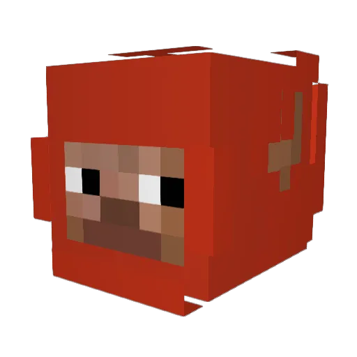 Semlegit Minecraft avatar head, 3D render