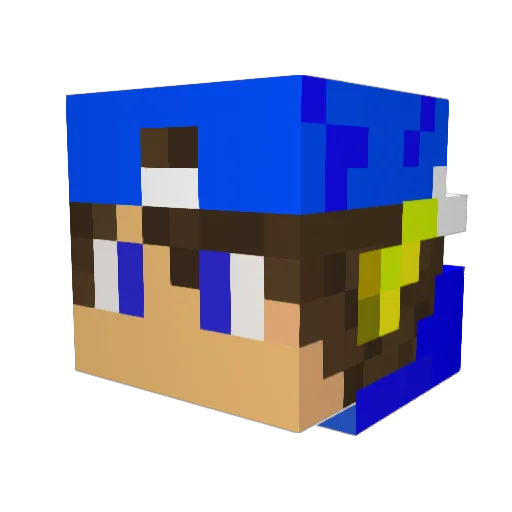 Semlif Minecraft avatar head, 3D render