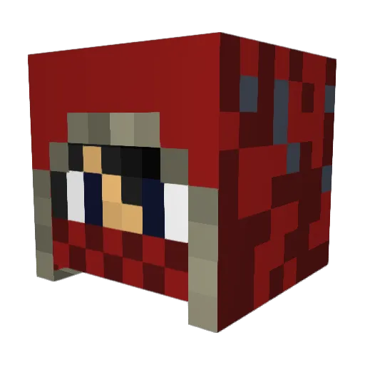 Semmans Minecraft avatar head, 3D render