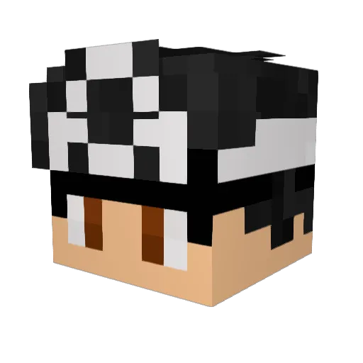 Semmente Minecraft avatar head, 3D render