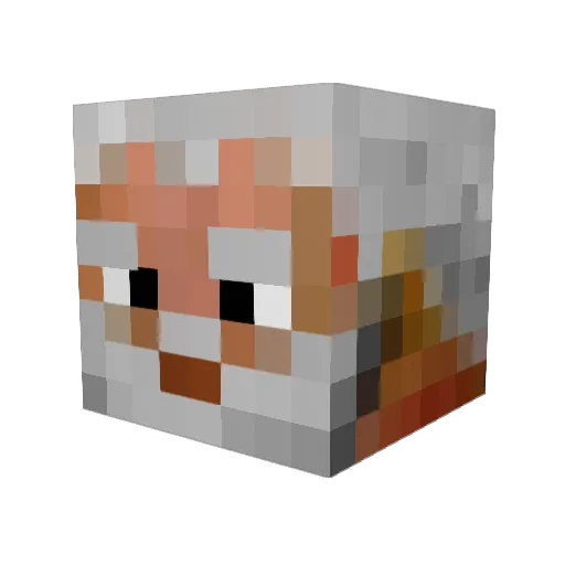 Semmojo Minecraft avatar head, 3D render