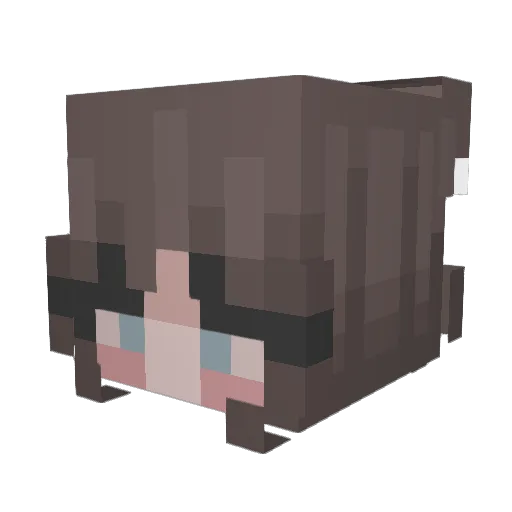 SempaiElise Minecraft avatar head, 3D render