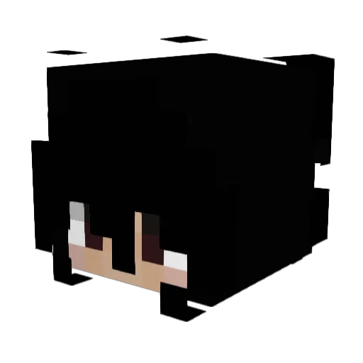 SempaiKai Minecraft avatar head, 3D render