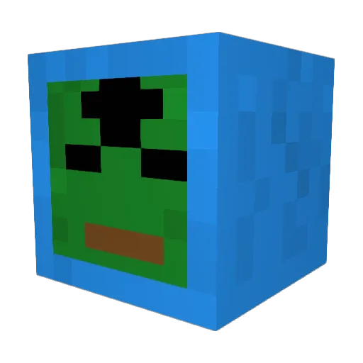SempaiSage Minecraft avatar head, 3D render