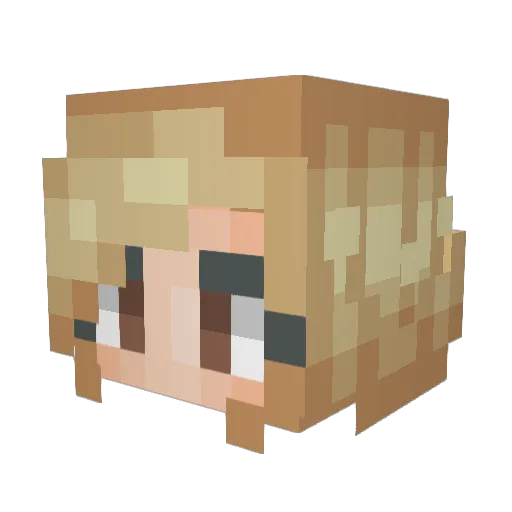 SemperGumby Minecraft avatar head, 3D render