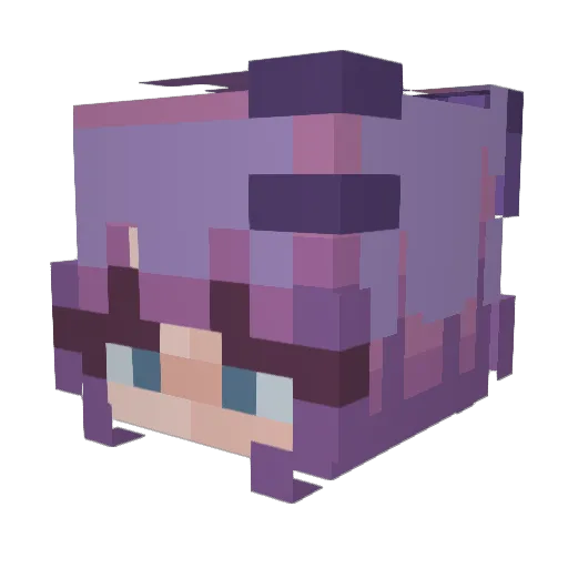 Semppii Minecraft avatar head, 3D render