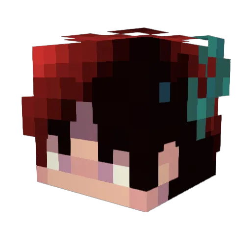 SemprAmore Minecraft avatar head, 3D render