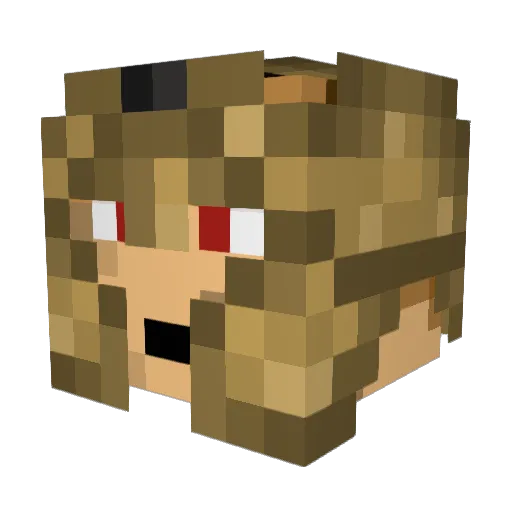 SemskIII Minecraft avatar head, 3D render