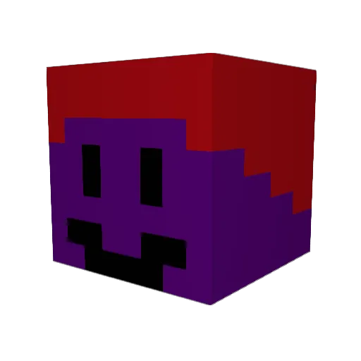 SemvB041111 Minecraft avatar head, 3D render