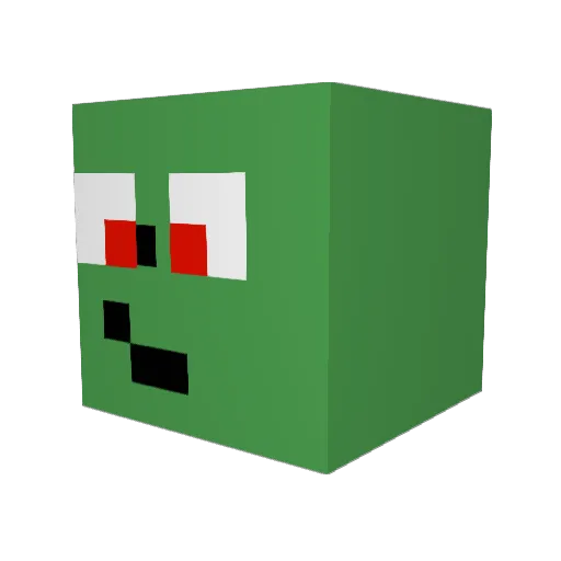 Semy_Wolf Minecraft avatar head, 3D render