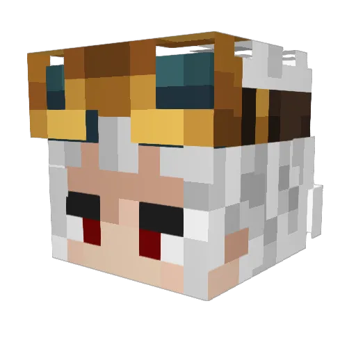 Semytas Minecraft avatar head, 3D render