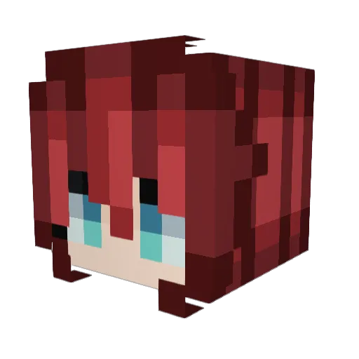 Sen4444 Minecraft avatar head, 3D render