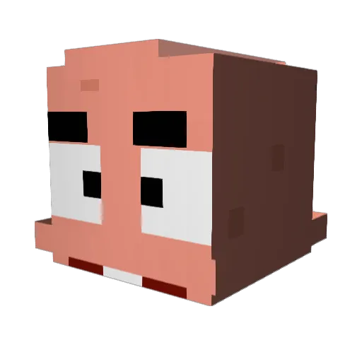 SenMe_ Minecraft avatar head, 3D render