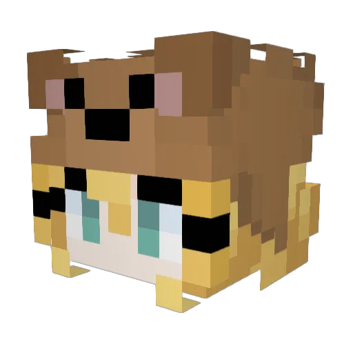 SenSennySen Minecraft avatar head, 3D render