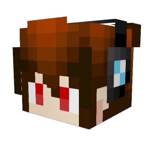 SenTience_A Minecraft avatar head, 3D render
