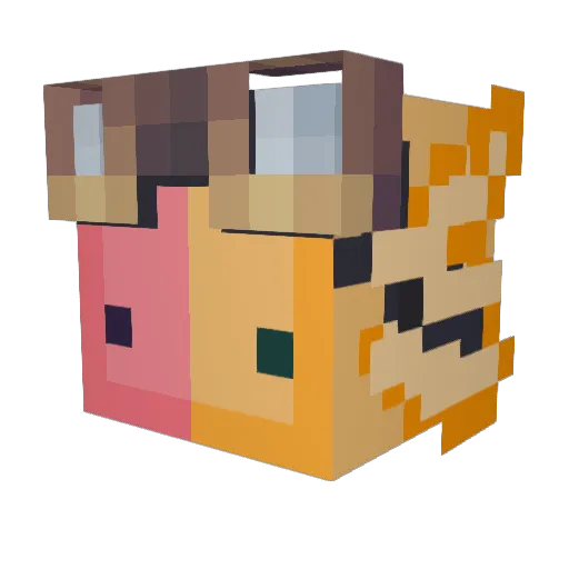 SenTinaRo Minecraft avatar head, 3D render