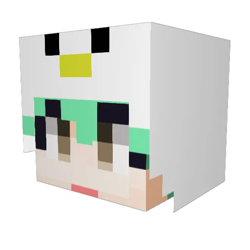 SenZera Minecraft avatar head, 3D render