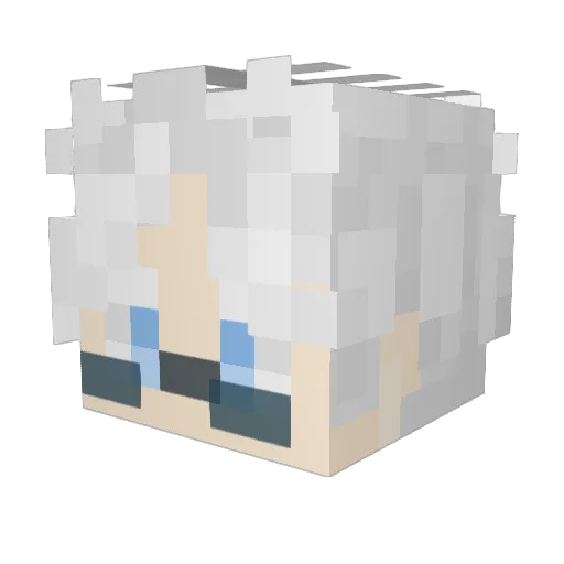 Senabe Minecraft avatar head, 3D render