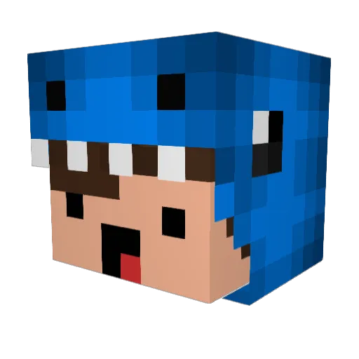 Senai_l Minecraft avatar head, 3D render