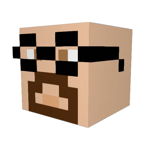 Senamoraa Minecraft avatar head, 3D render