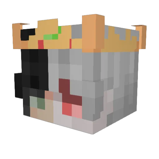 Senareddy Minecraft avatar head, 3D render