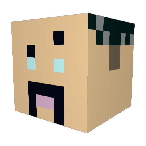Senatko Minecraft avatar head, 3D render