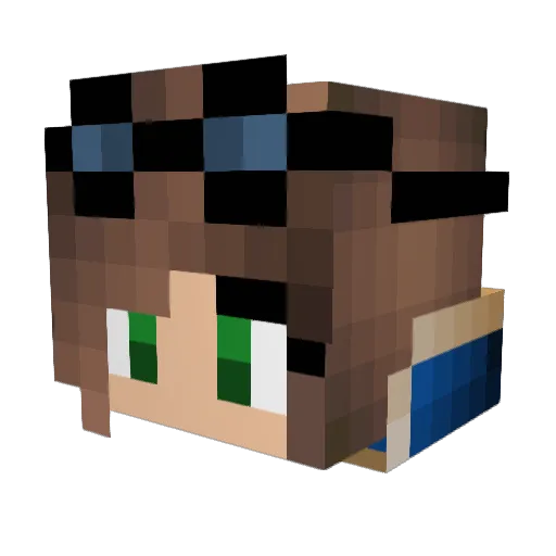 Senaura52 Minecraft avatar head, 3D render