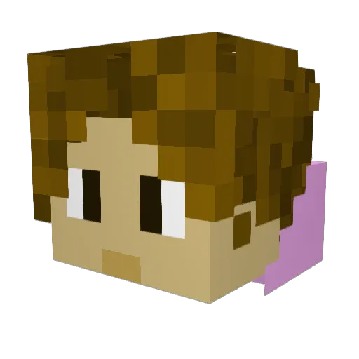 Senbean Minecraft avatar head, 3D render
