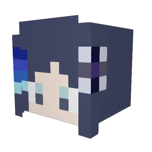 Senchi_ Minecraft avatar head, 3D render