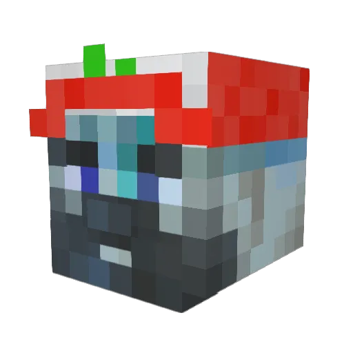 SenchoGaming Minecraft avatar head, 3D render