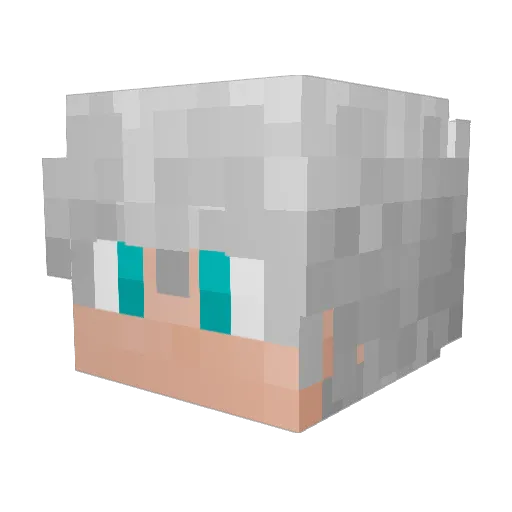 Senchz Minecraft avatar head, 3D render