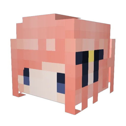 SendUToICU Minecraft avatar head, 3D render