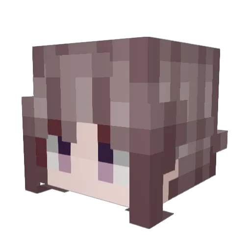 SendaiHazukii Minecraft avatar head, 3D render