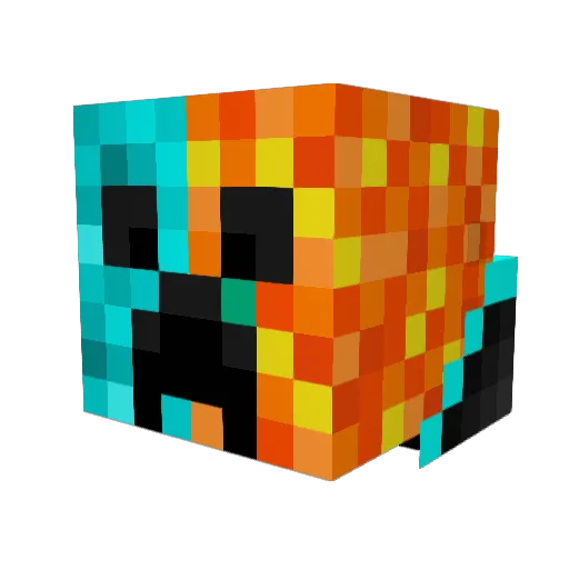 Sendelay Minecraft avatar head, 3D render