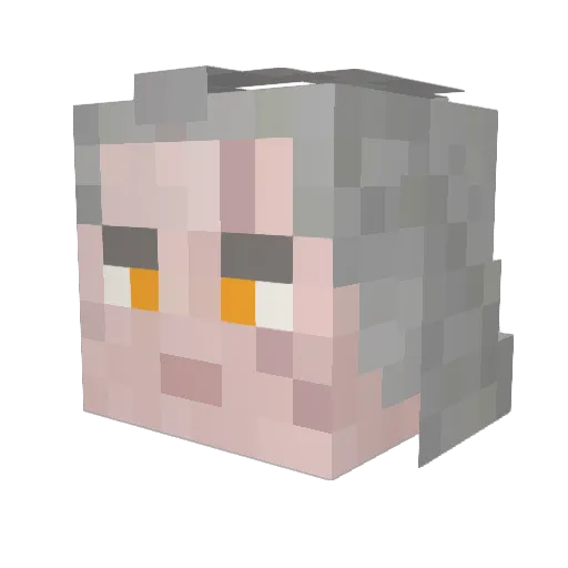 Sendetta Minecraft avatar head, 3D render