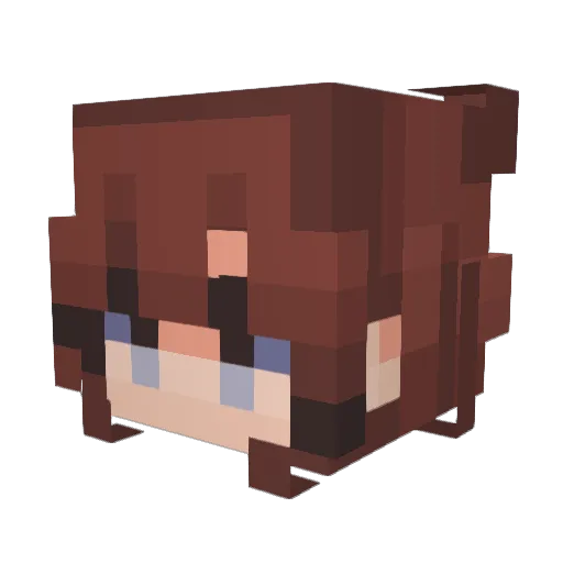 Sendha_ Minecraft avatar head, 3D render
