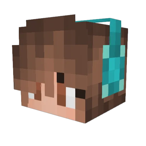 Sendurmen Minecraft avatar head, 3D render