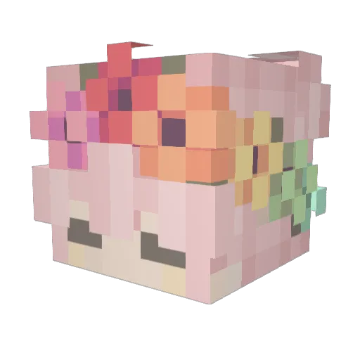 Senechkaaa Minecraft avatar head, 3D render