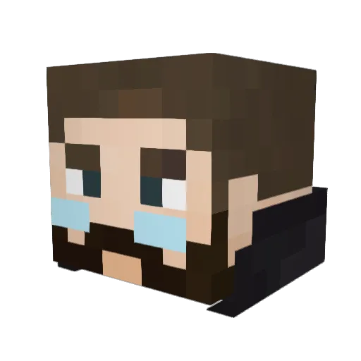 Seneclor Minecraft avatar head, 3D render