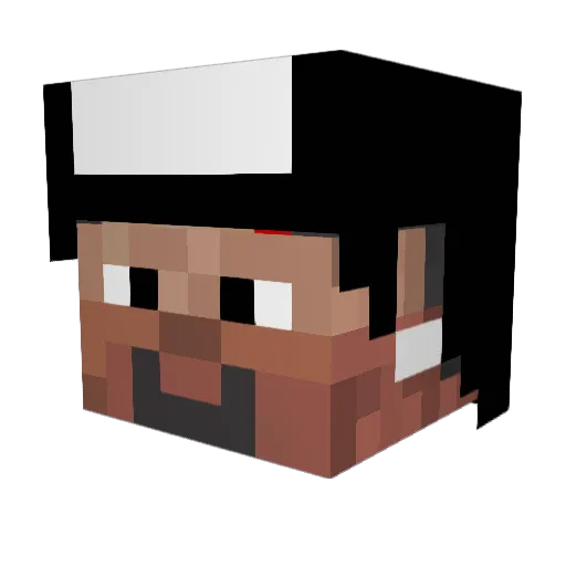 Senemen Minecraft avatar head, 3D render