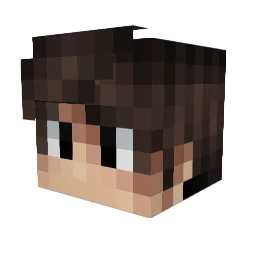 Senero Minecraft avatar head, 3D render